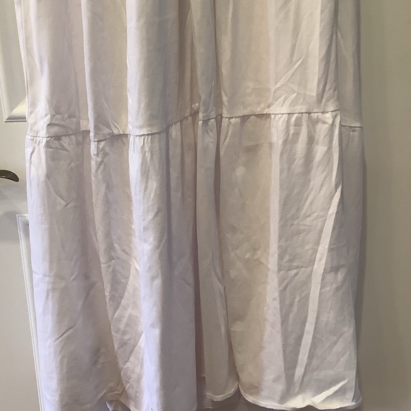 Mango Halter Neck Open Back White Dress Size 3XL Long Flowing 100% Cotton NEW - Picture 5 of 13